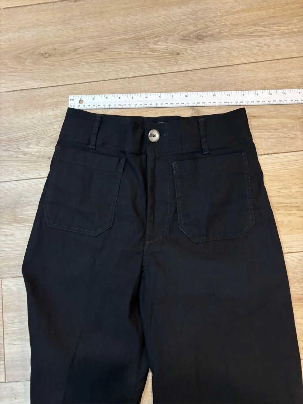 Maeve Colette Crop black size 27 viscose linen cotton blend - Picture 8 of 10